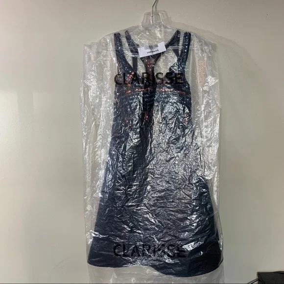 *NEW WITH TAGS* Beaded bodice flare skirt dress, Clarisse brand size 0 - Picture 14 of 15